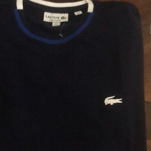 Lacoste men’s‎ reverse color alligator crew. NWT